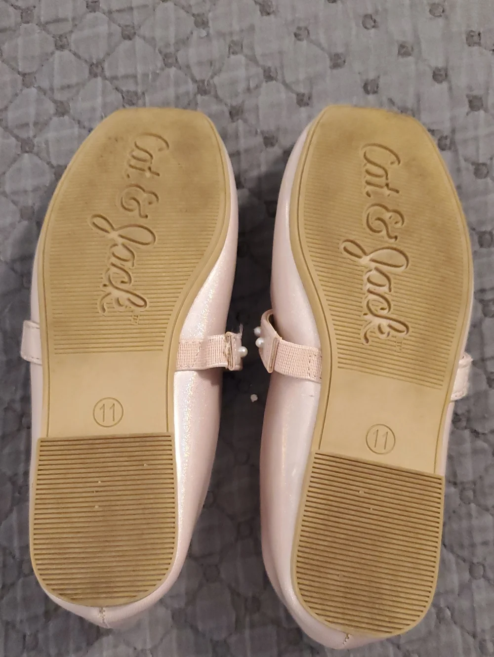 Cat & Jack Pink Pearl Ballet Flats Size 11